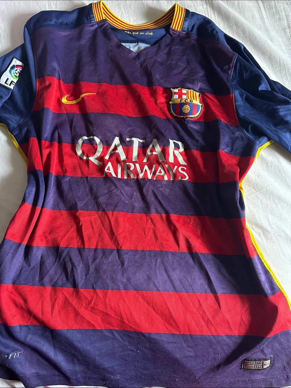 Nike Neymar Jr FC Barcelona Red & Navy Striped Jersey